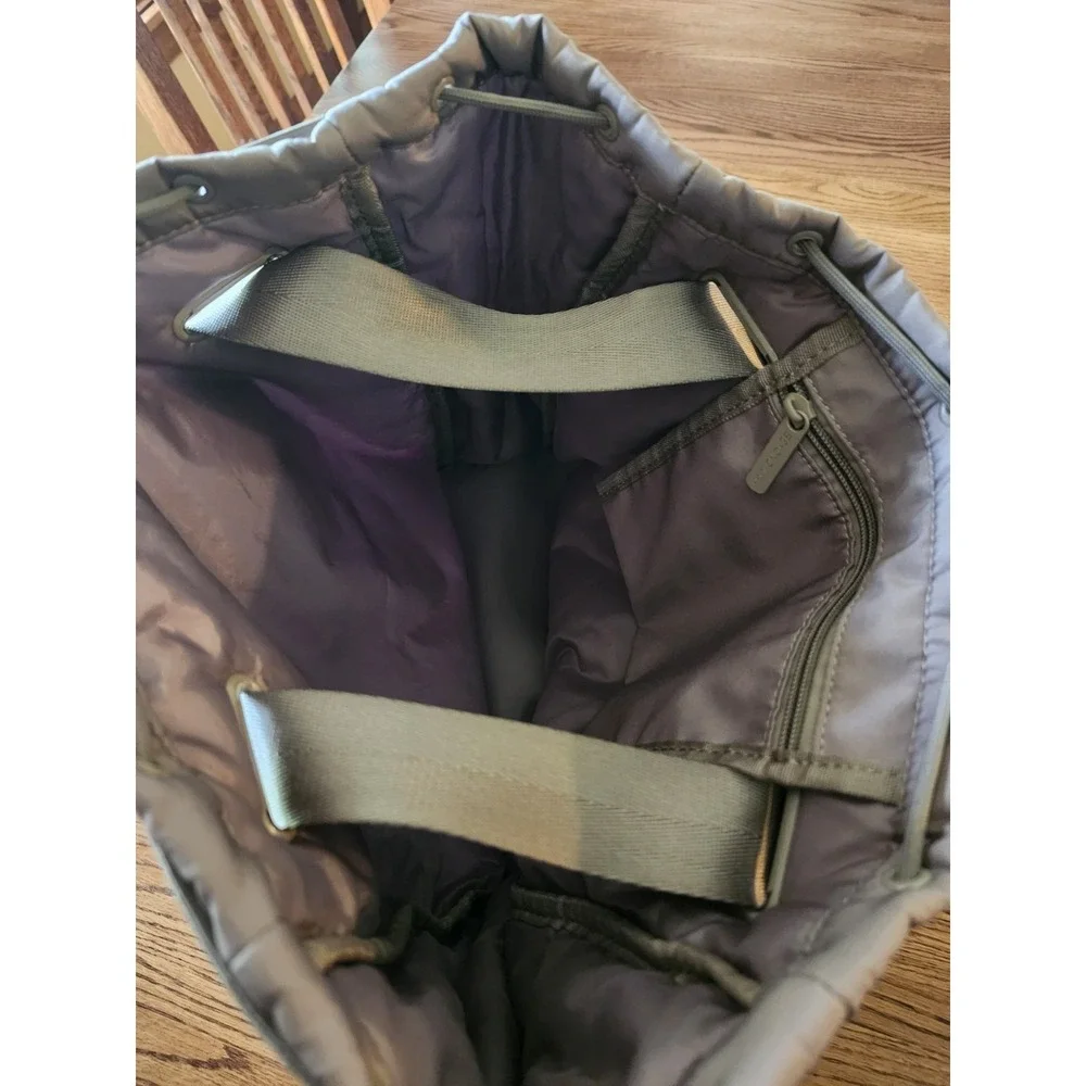 Beyond Yoga Convertible Gym Bag Backpack in Birch Color Taupe